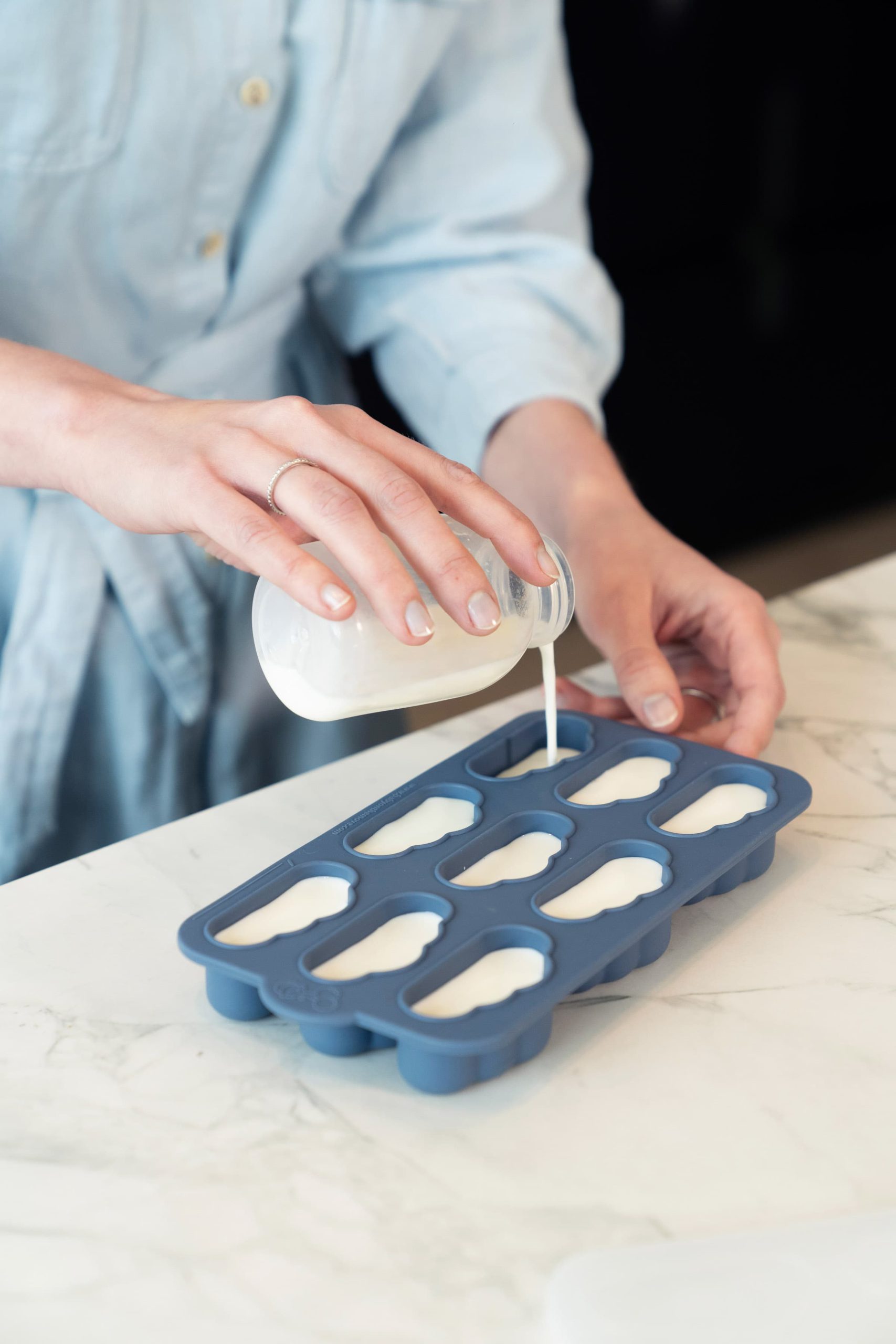 Add milk into our yummy trays