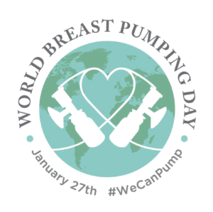 World breast pumping day logo